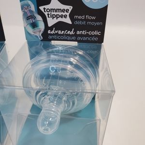 Tommee Tippee 3m+ med flow nipples advanced anti-colic BPA free NEW